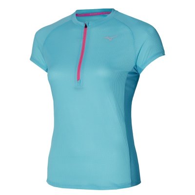 Camisa Mizuno Trail Dryaeroflow HZ Tee Mujer Turquesa - Chile M284GPOTEV